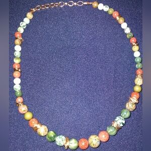 Beaded Single Strand Necklace.